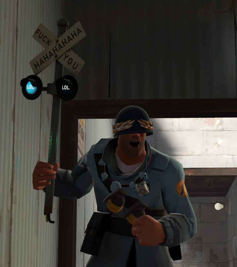 A rather insulting sign (Crossing Guard Reskin)