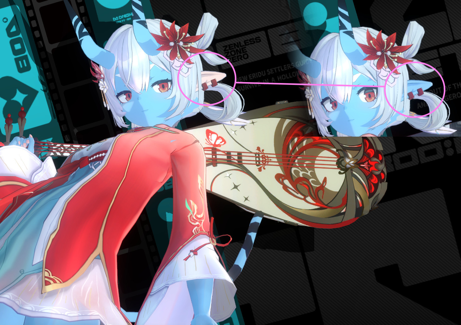 蒼羽様 苍角soukaku——绛羽拾花: ear fix Mod for Zenless Zone Zero | ZZZ Mods