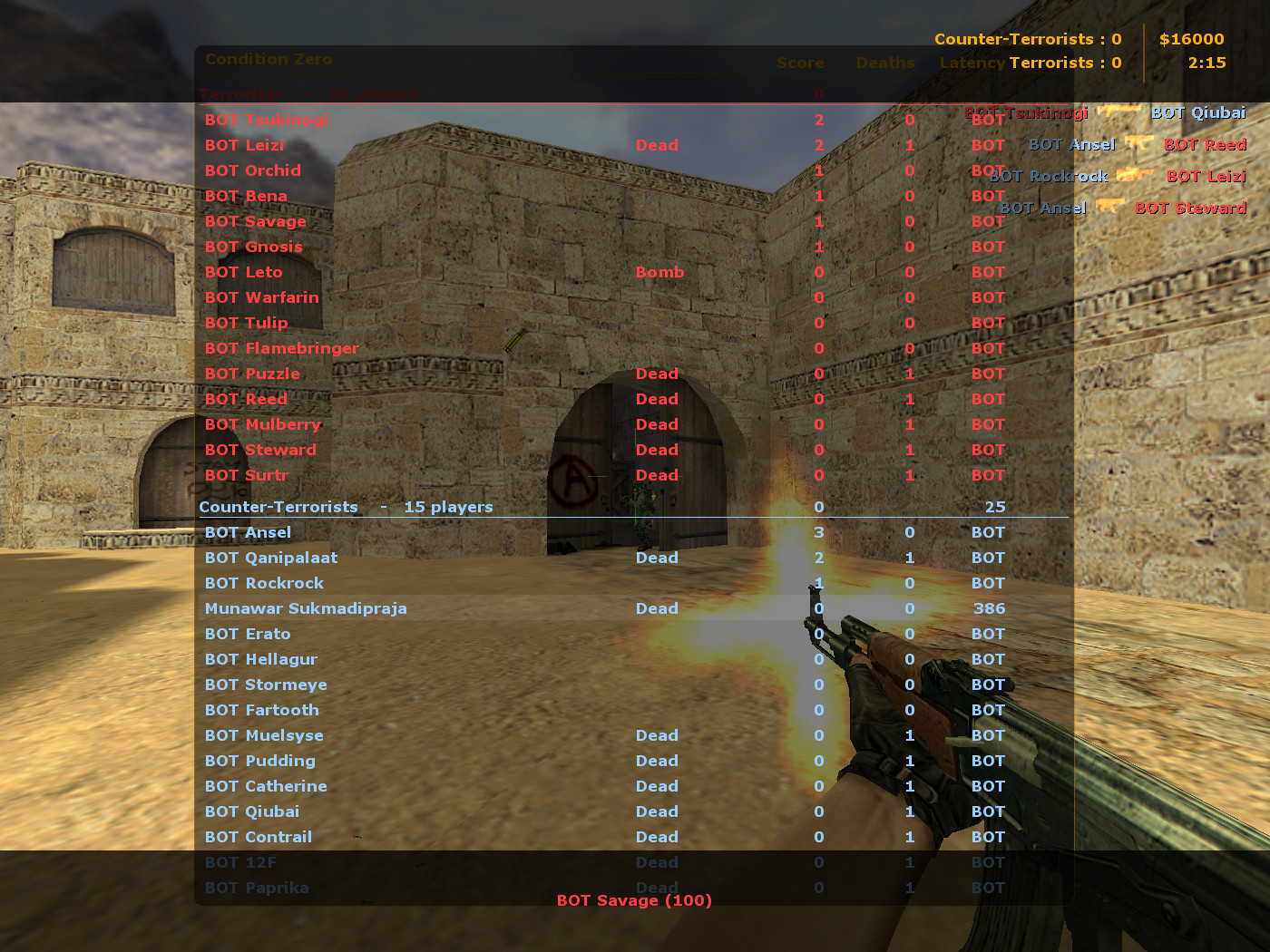 Custom BOT Name from Arknights Mod for Counter-Strike 1.6 | CS1.6 Mods