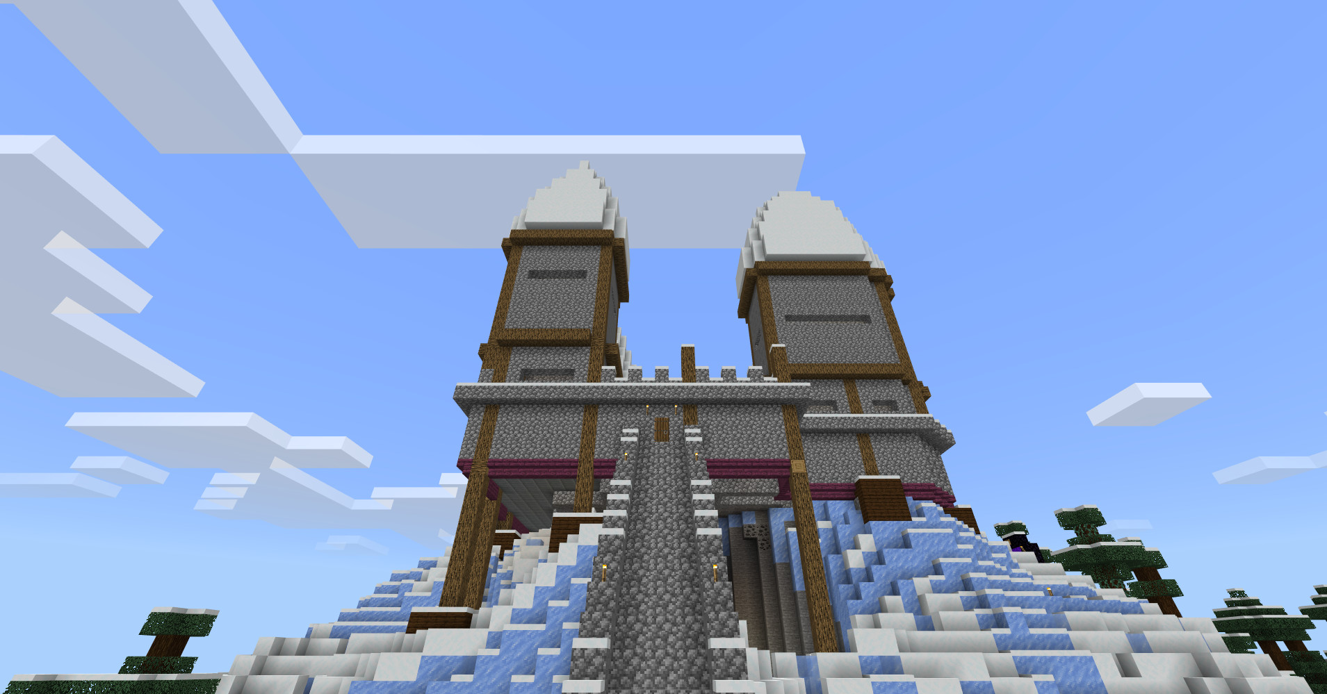Krissies Mountain castle! Mod for Minecraft: Bedrock Edition | MC:BE Mods