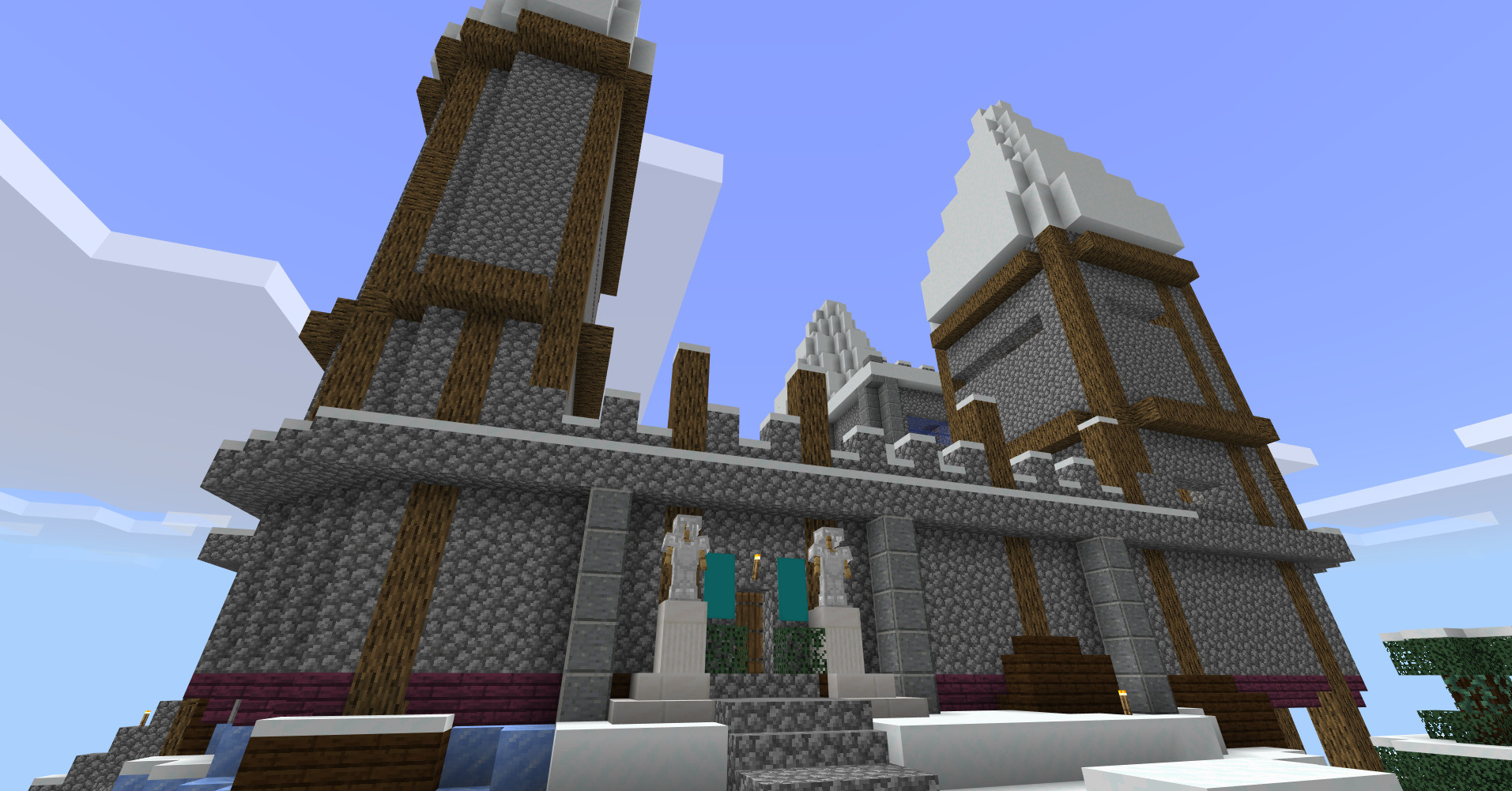Krissies Mountain castle! Mod for Minecraft: Bedrock Edition | MC:BE Mods