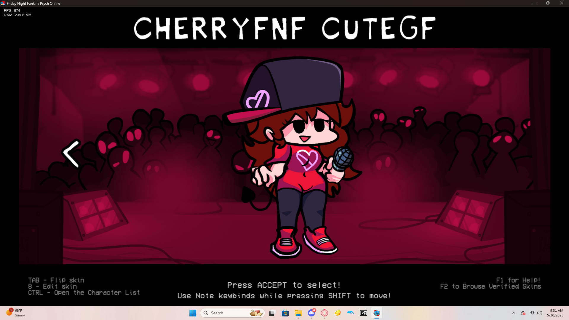 Psych Online CherryFNFcutegf character