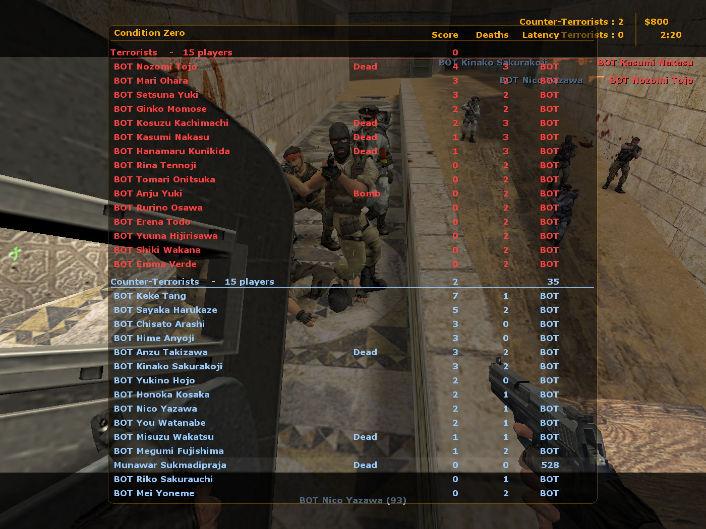 Cs Bot Names Custom BOT Name from Love Live! Mod for Counter-Strike 1.6 | CS1.6 Mods