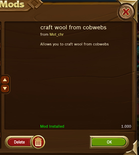 Cobwebs in Wool Mod for Craft the World | CTW Mods