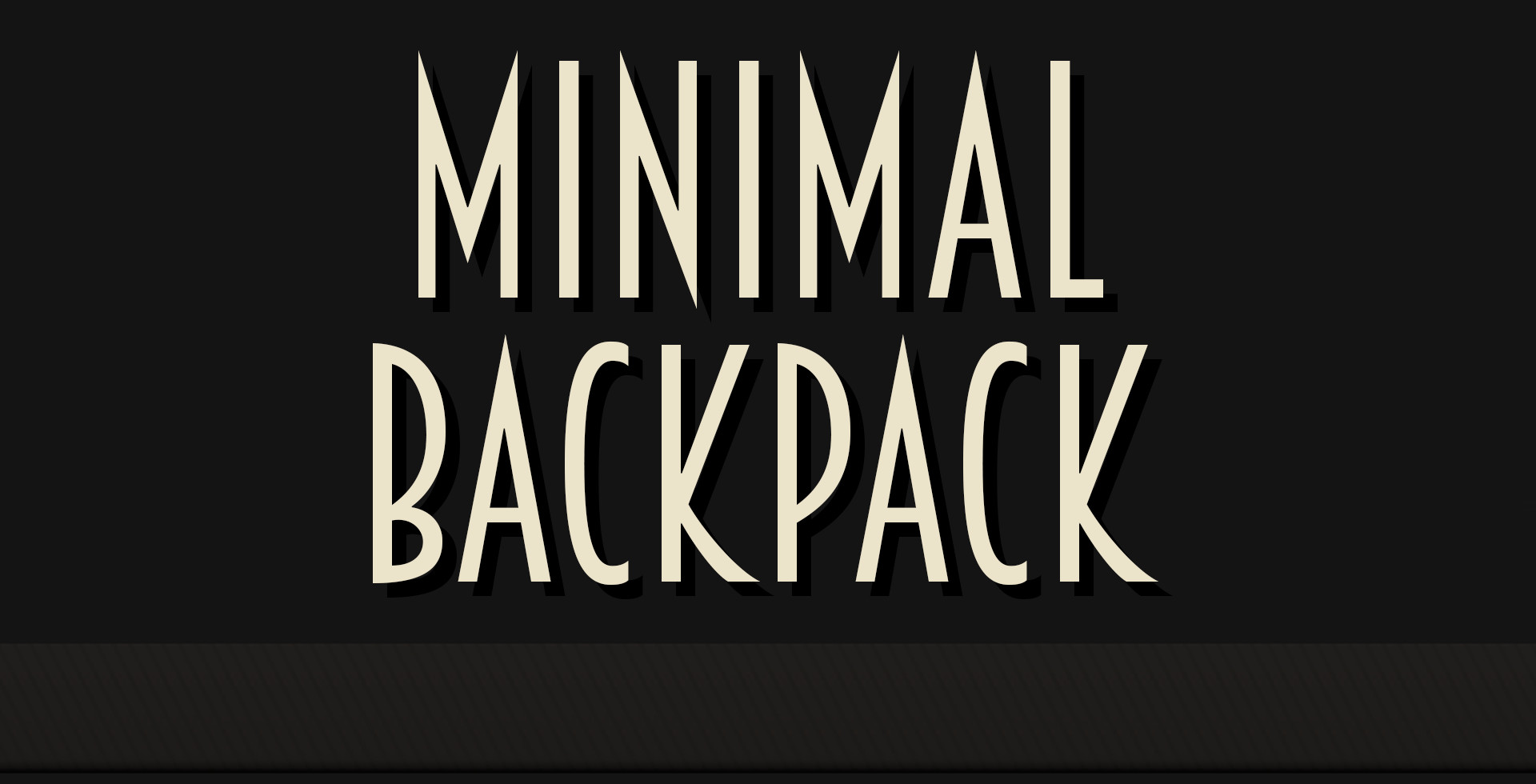 Minimal Backpack
