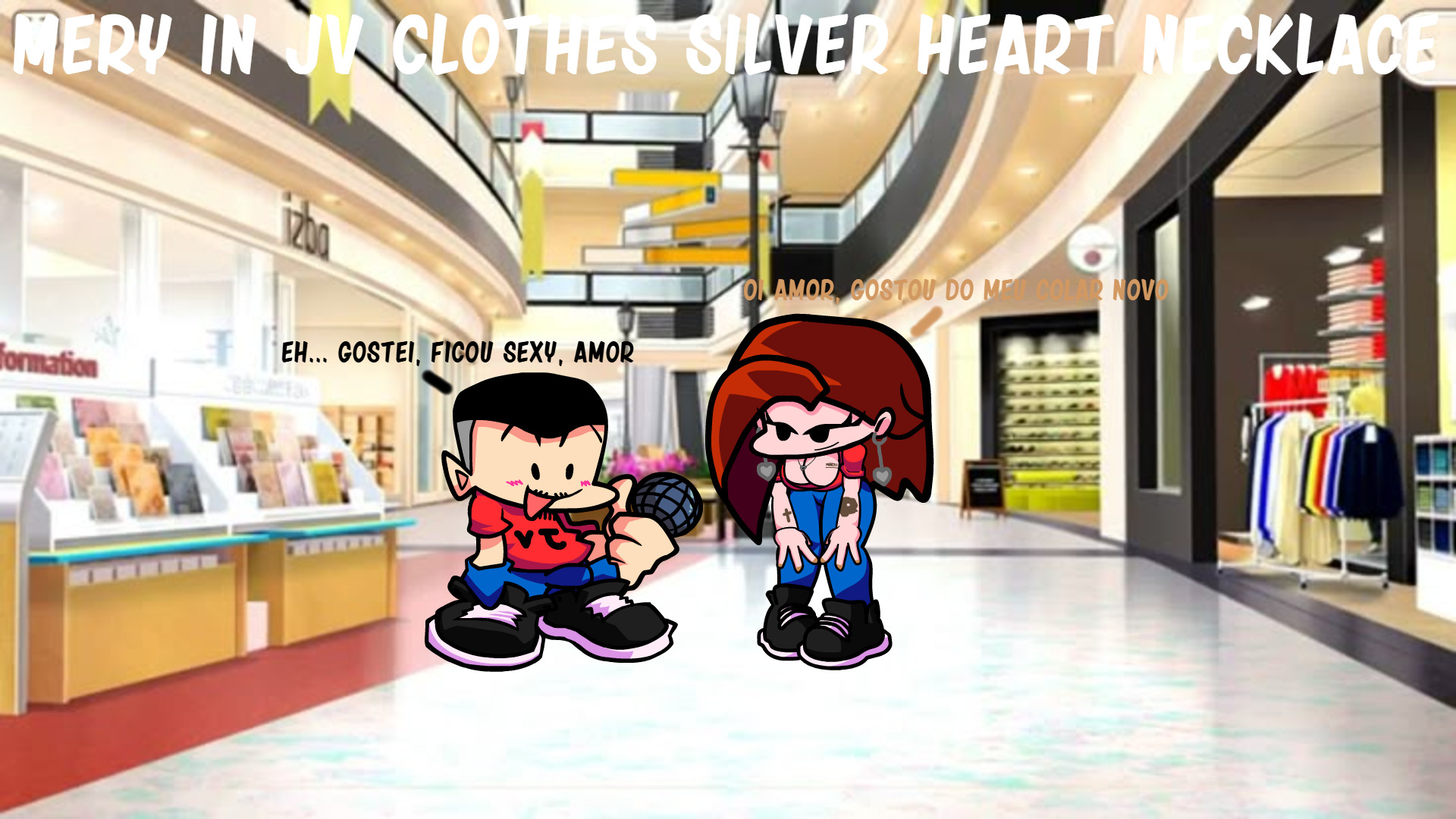 Mery In JV Clothes Silver Heart Necklace + FLA