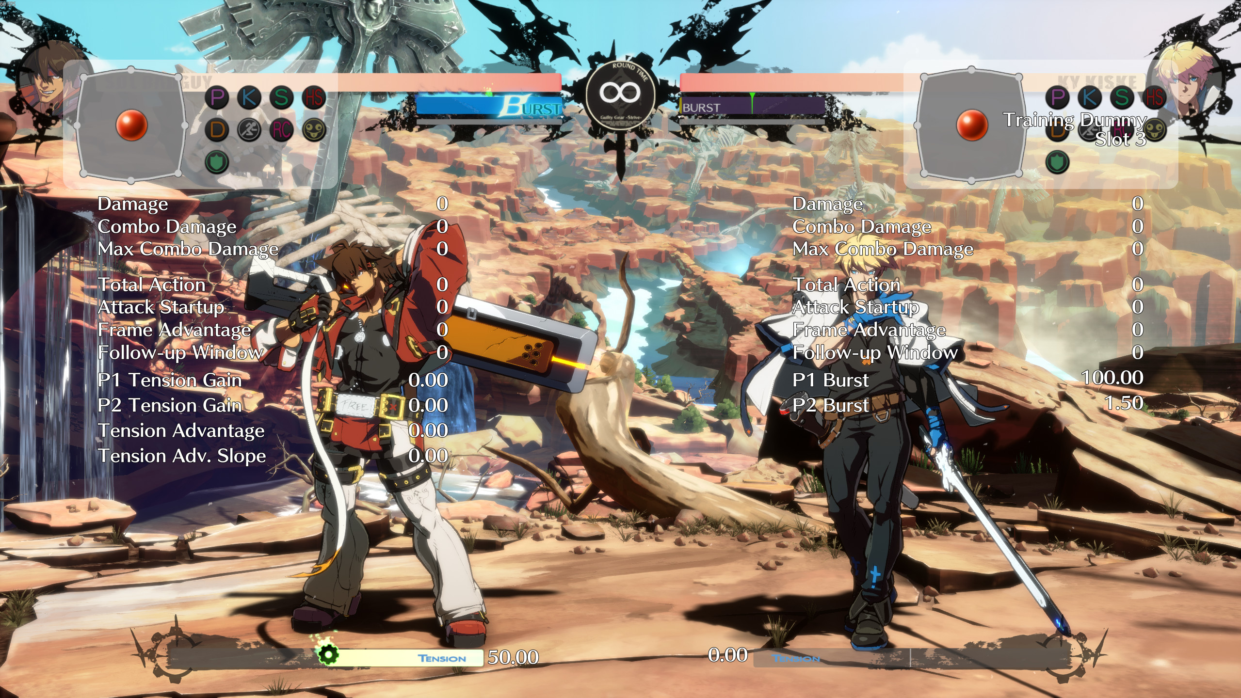 Tension Info in Training Mode Mod for GUILTY GEAR -STRIVE- | GGST Mods