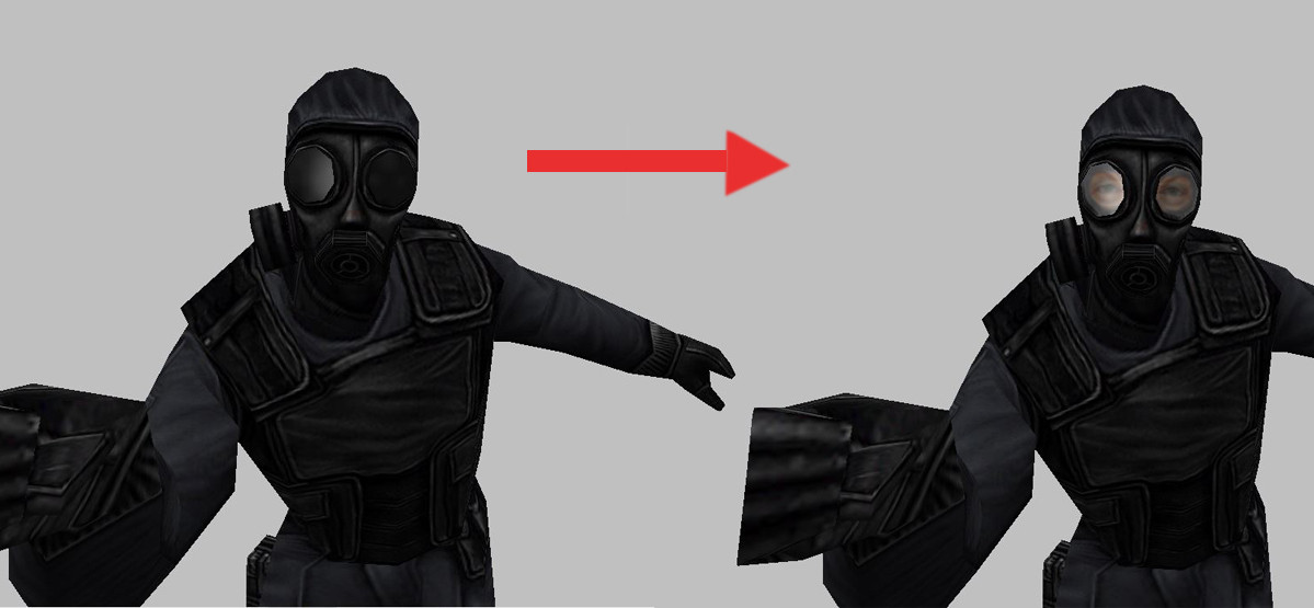 Transparent goggles SAS Mod for Counter-Strike 1.6 | CS1.6 Mods
