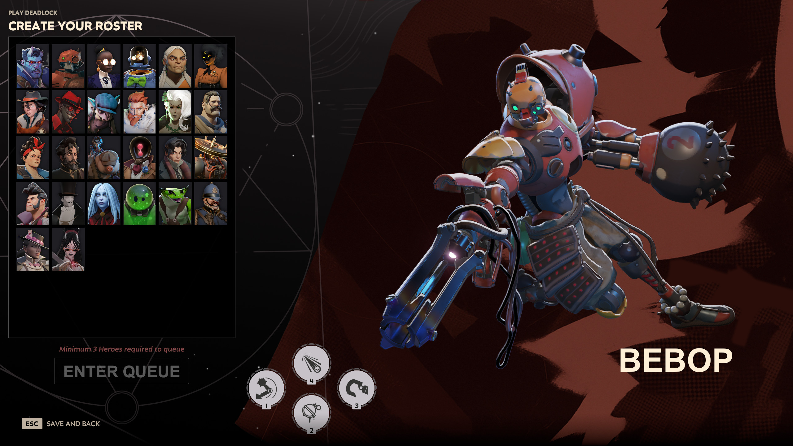 New roster hero select screen screenshot