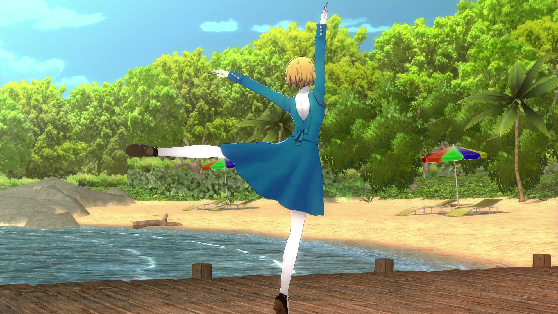 aigis blue dress Aigis' Sky Sundress!! Mod for Persona 3: Dancing in Moonlight Size:5-6 years (130) Wear Black Dress What sc_Midi_2 Angel sleeves and light
