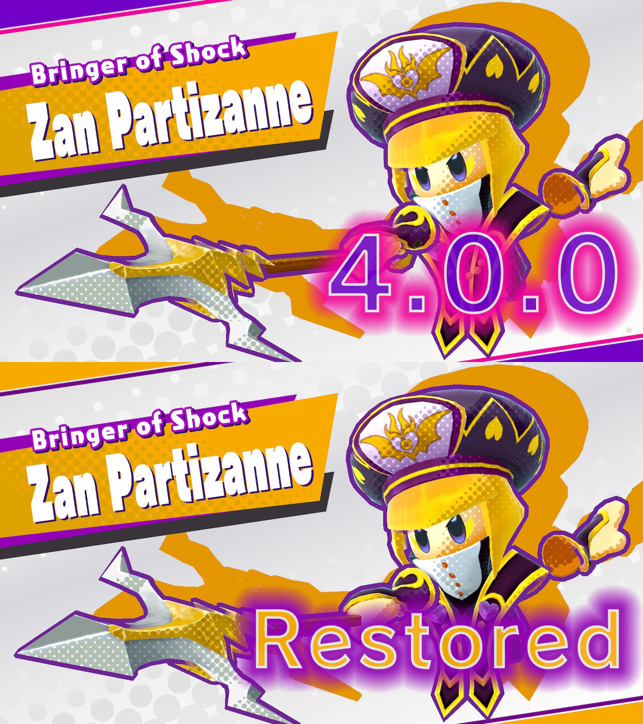 Mage Splash Screen Border Color Restoration Mod for Kirby Star