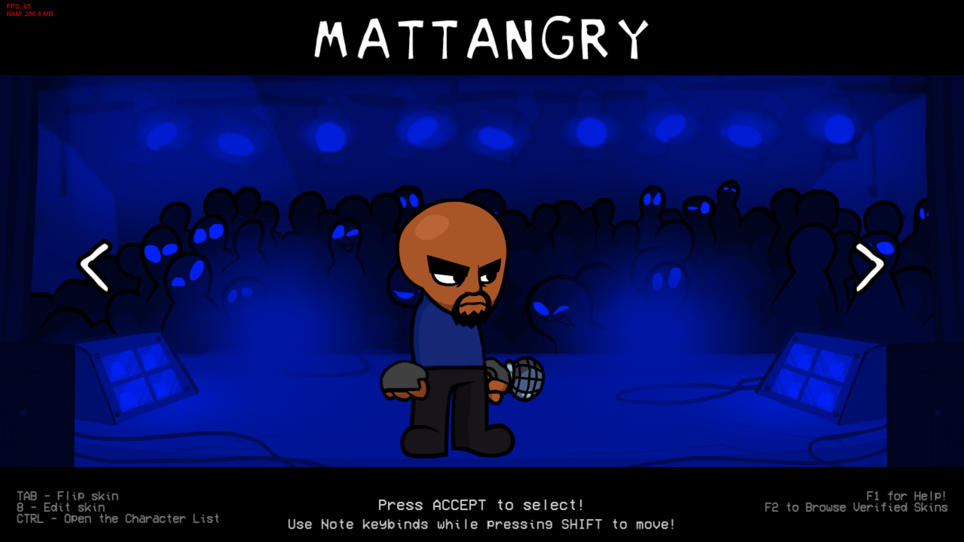 Blue Matt skin for Funkin Online