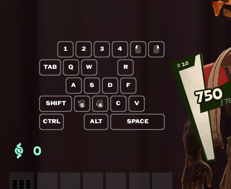 Keyboard input overlay screenshot