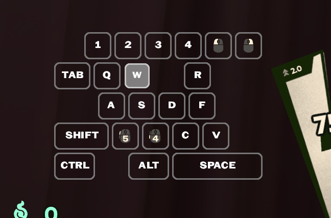 Keyboard input overlay screenshot