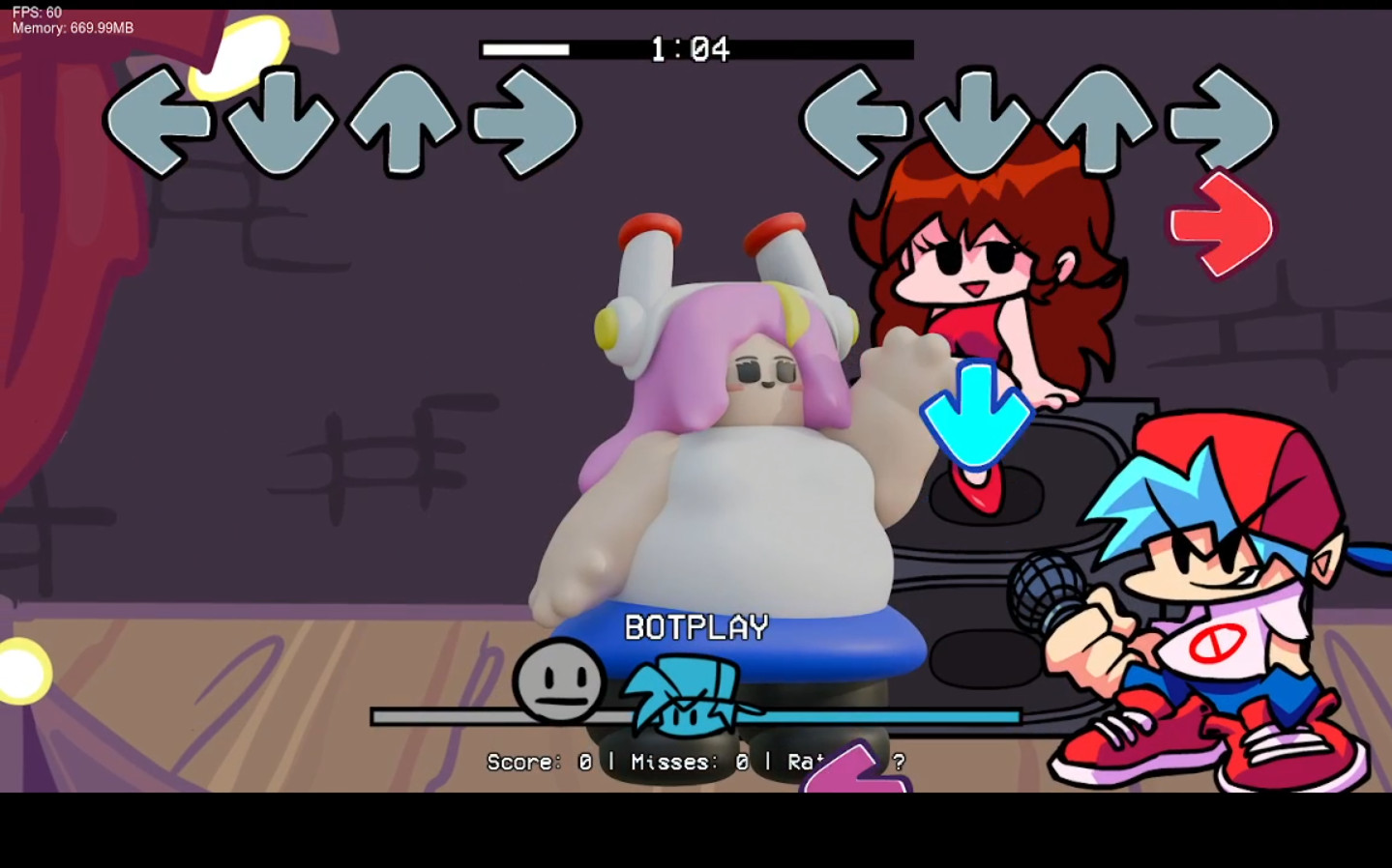 Susie (Kirby) (FNF 3D Model Render Sprite Mod)