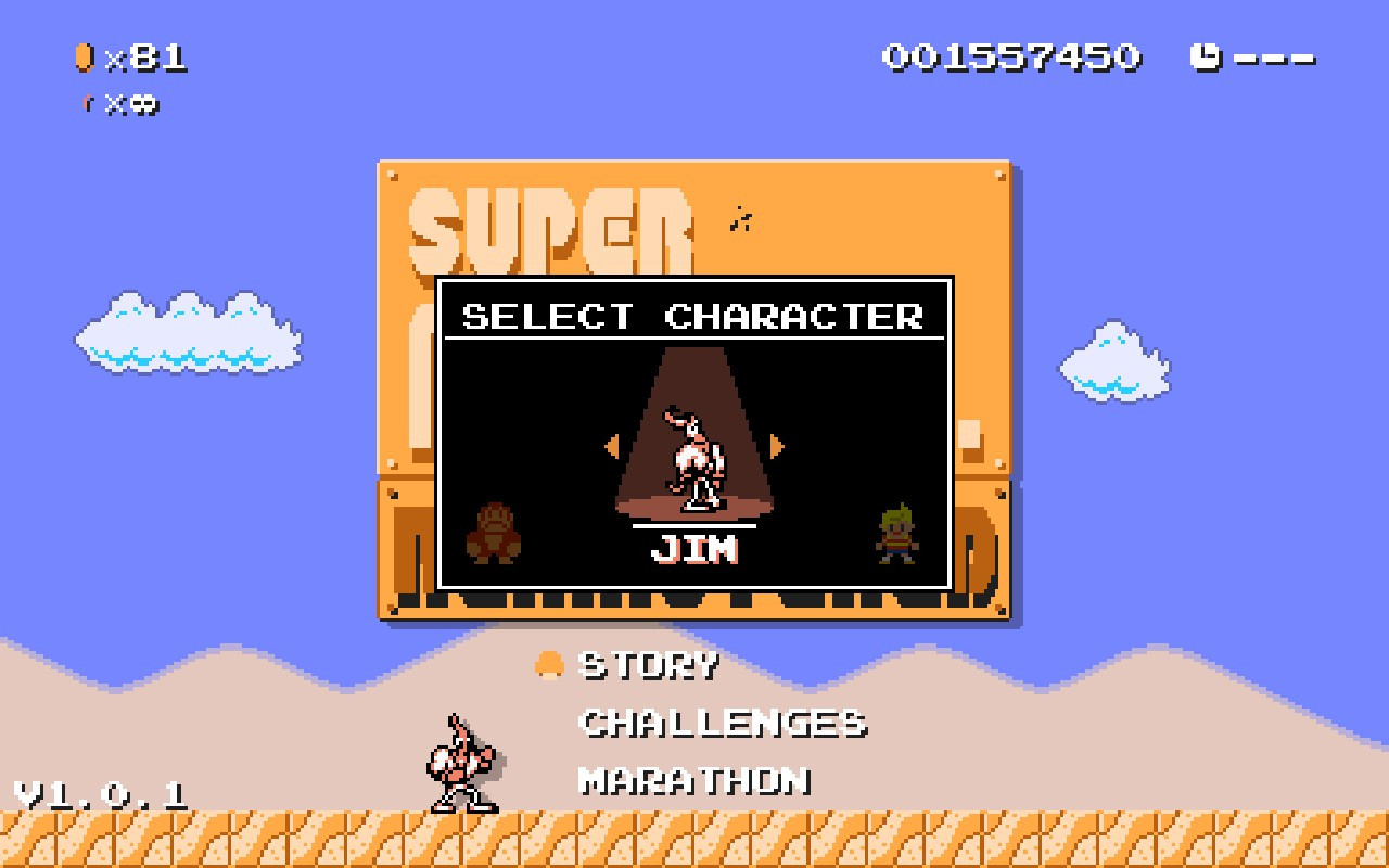 Earthworm Jim (GBC) Mod for Super Mario Bros. Remastered [Unofficial ...