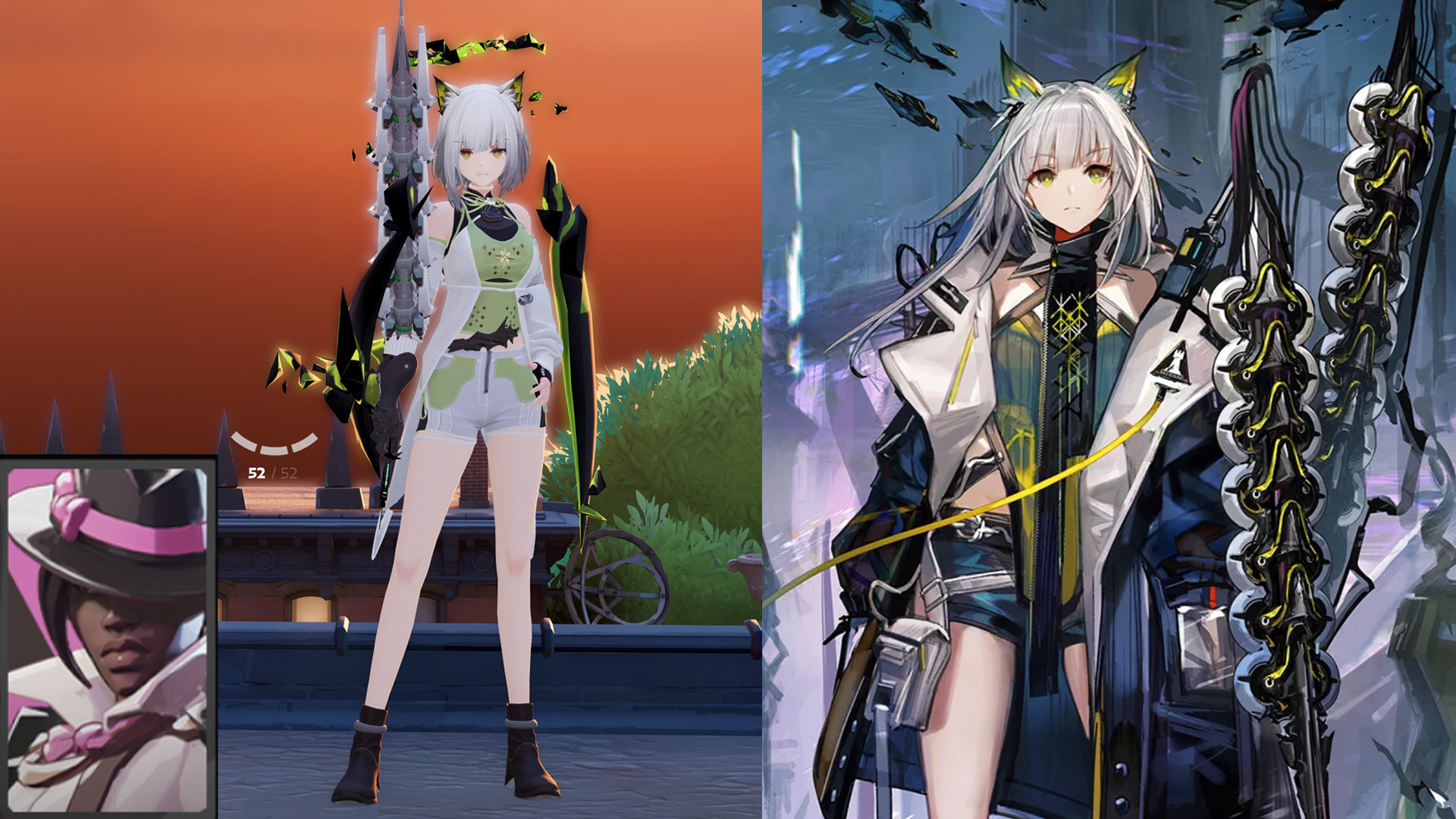 [Deadlock]Wraith → "Arknights" Kal'tsit & M3 screenshot