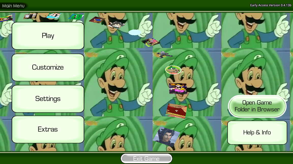 Screenshot of Mama Luigi Menu