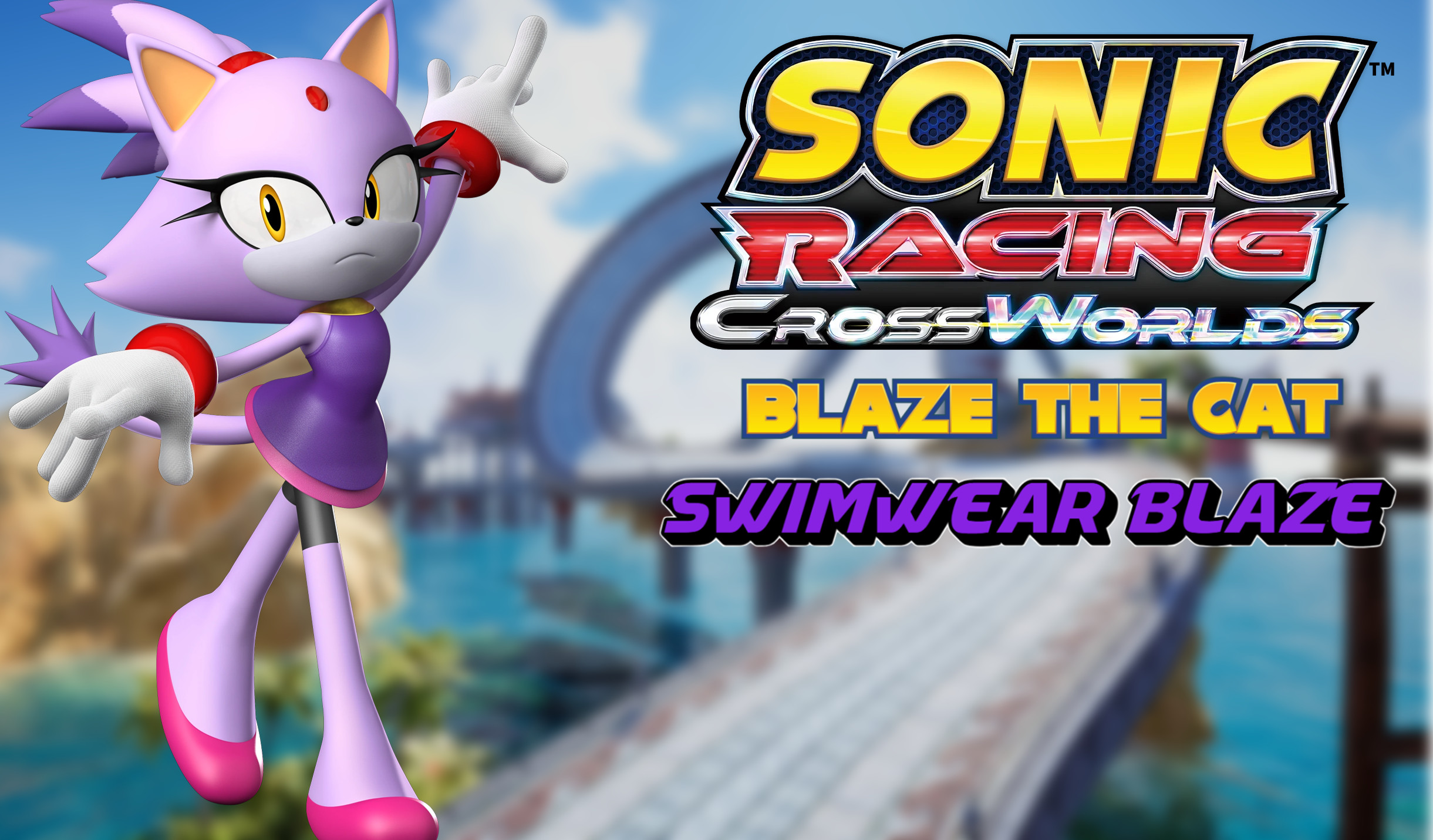 Blaze Swimwear Mod for Sonic Racing: CrossWorlds | SR:CW Mods