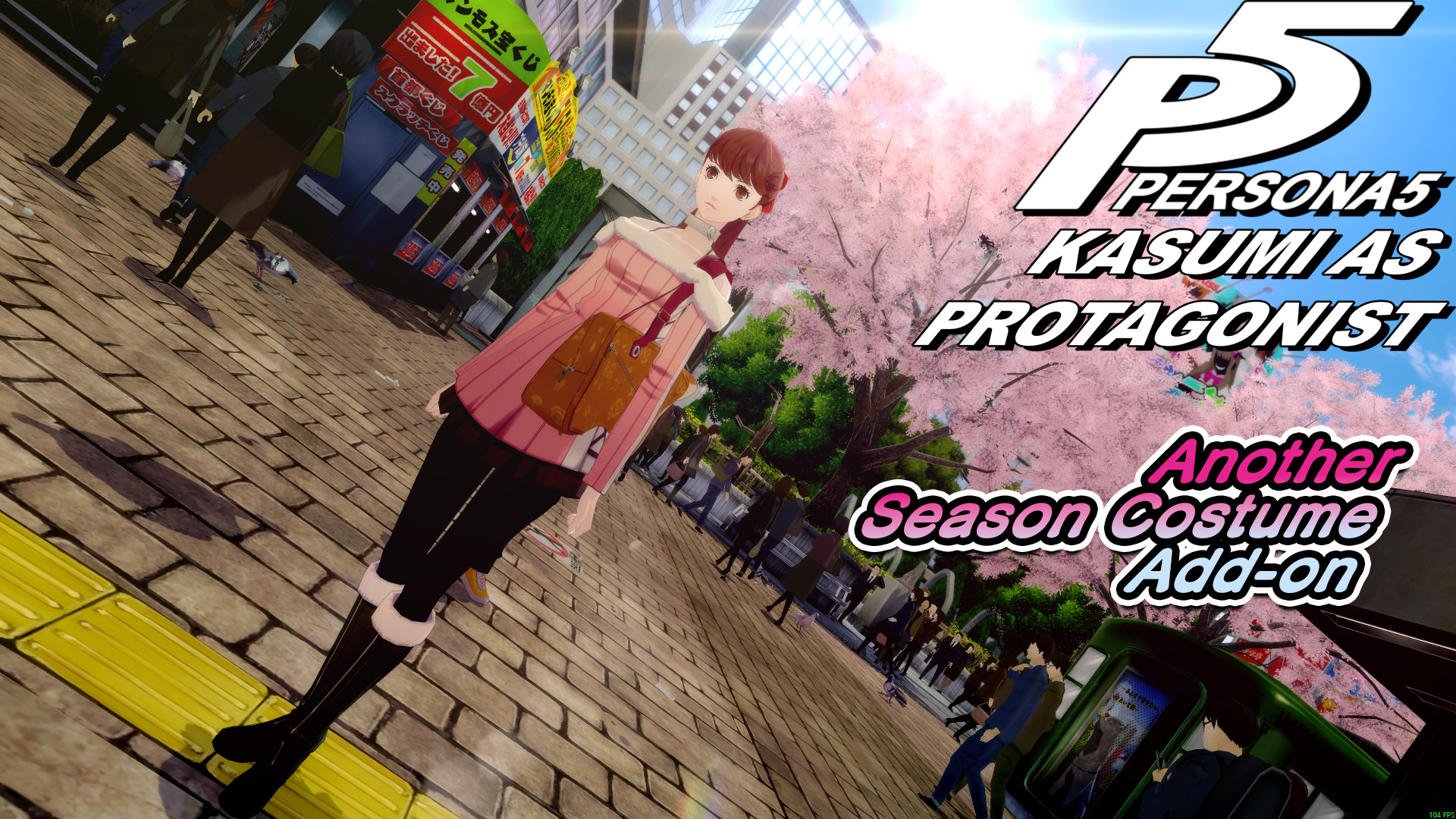 Kasumi as Protagonist Season Costume addon Mod for Persona 5
