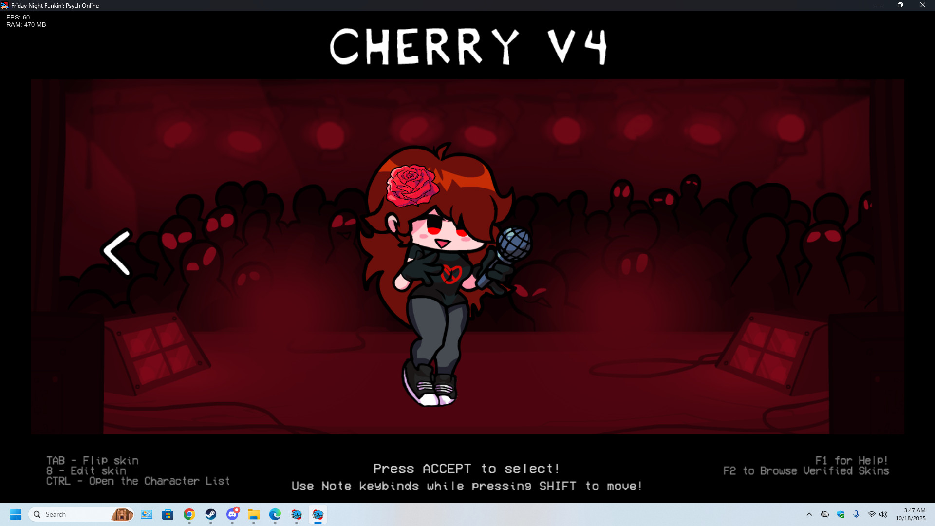 Psych Online Playable CherryFNFcuteGF skin pack V2