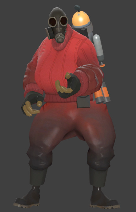 Alaxe's Strapless Female Pyro [Edited] Mod for Team Fortress 2 | TF2 Mods