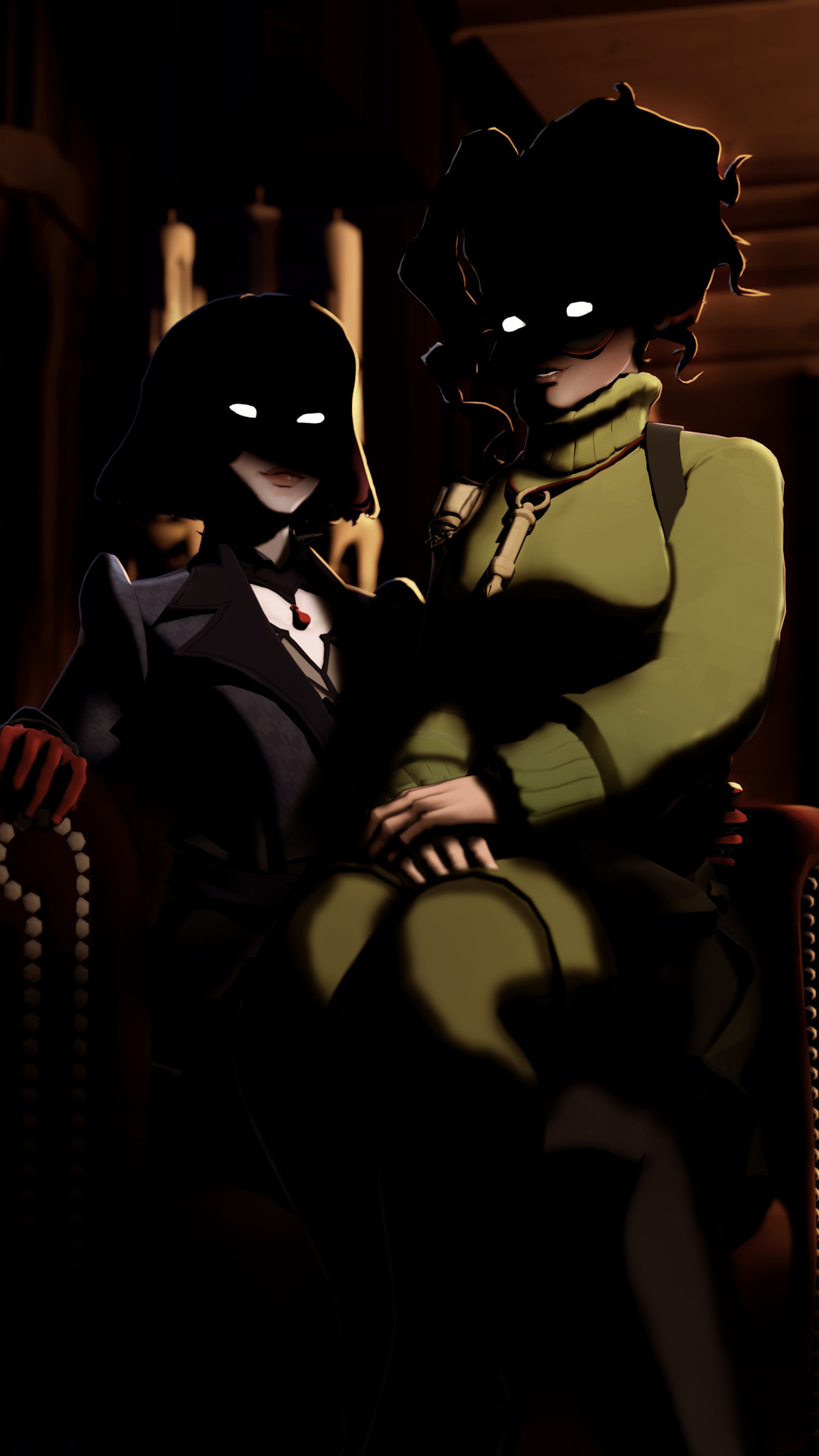 Mina and Paige Hideout Portrait Swap