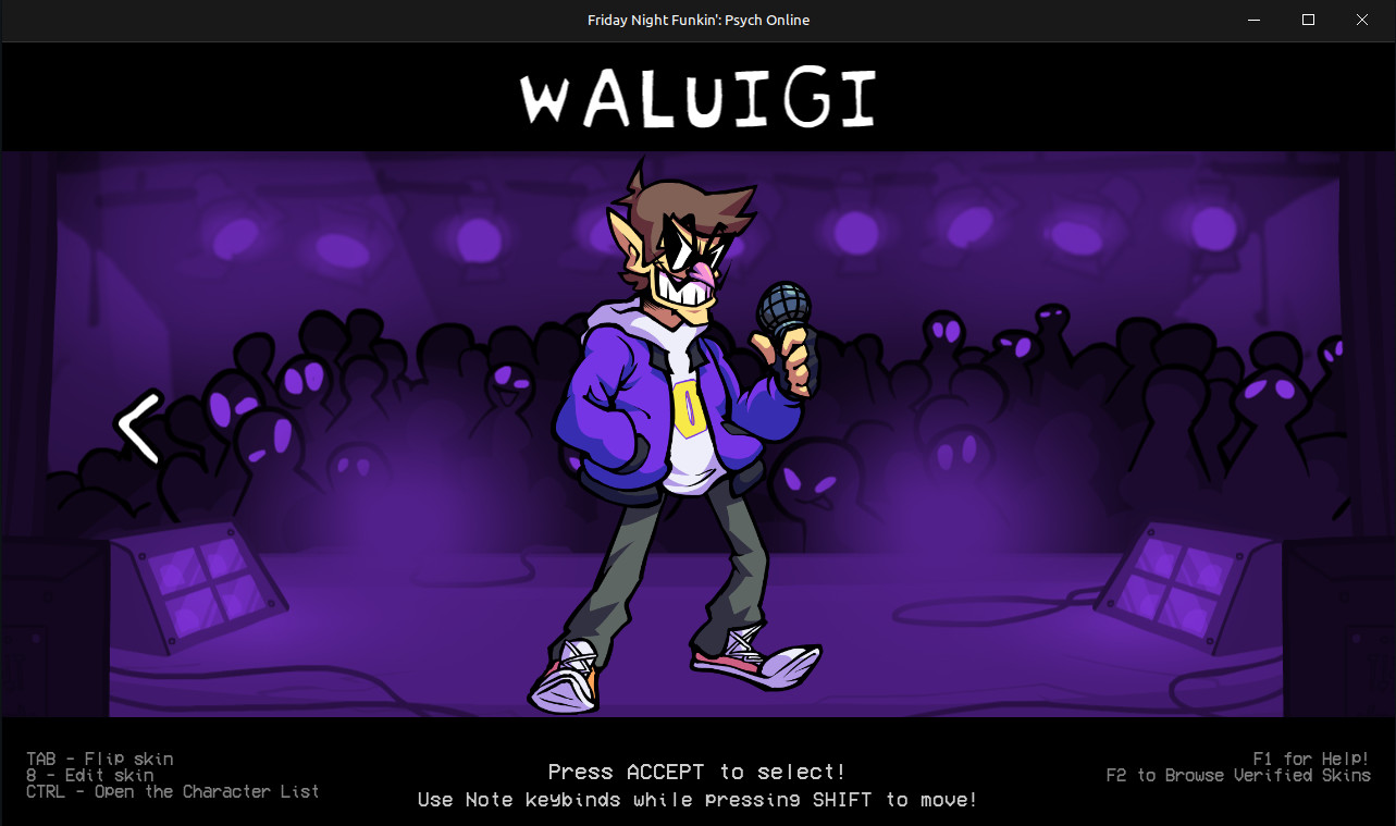 Waluigi Mischievous Mix-Up Skin (Psych Online)