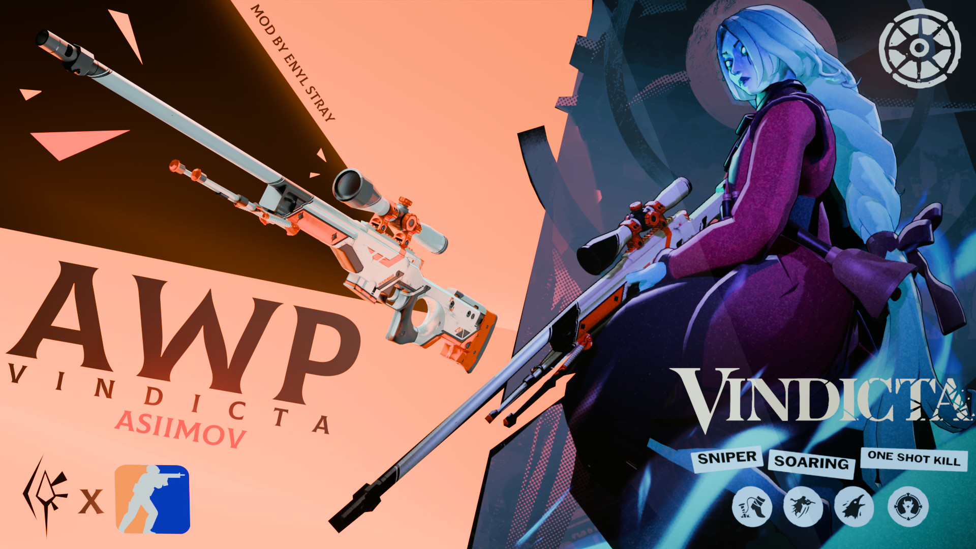 Vindicta Asiimov AWP (Commission)