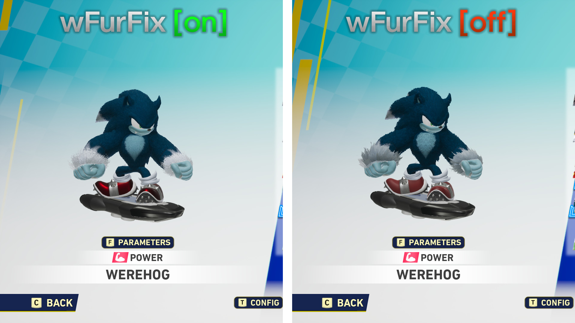 wFurFix Mod for Sonic Racing: CrossWorlds | SR:CW Mods