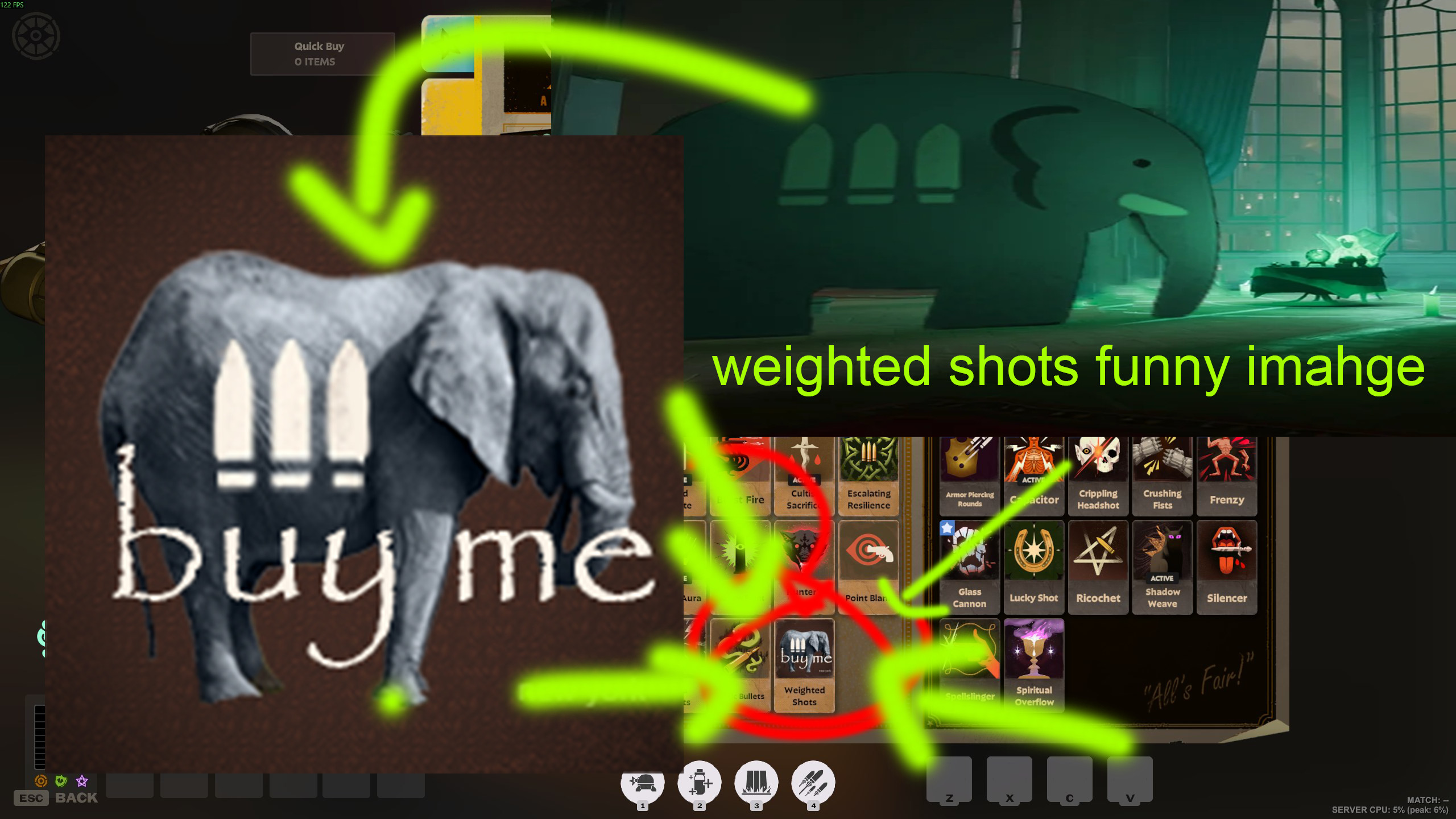 address me shots (weighted shots replacement)