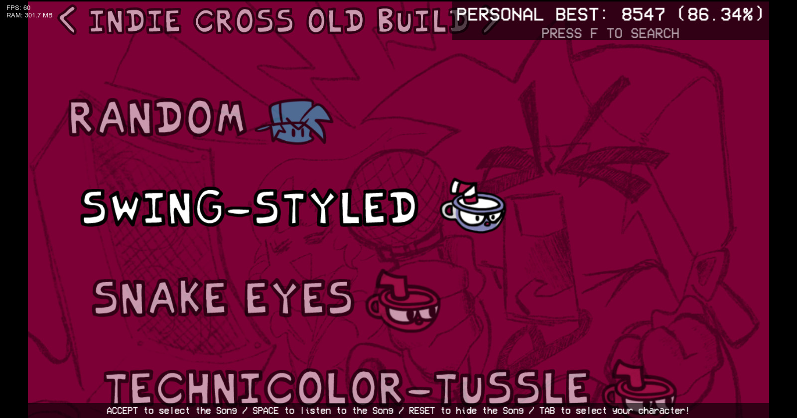 FNF Indie Cross Old Build Psych Engine y Online