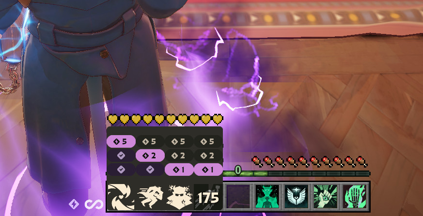 [WIP] minecraft UI bottom HP bar screenshot