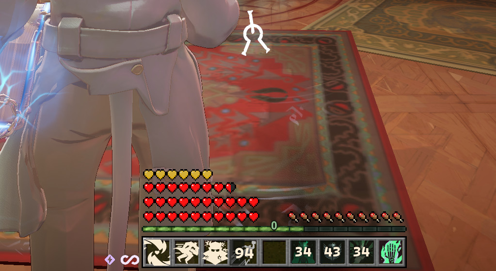 [WIP] minecraft UI bottom HP bar screenshot