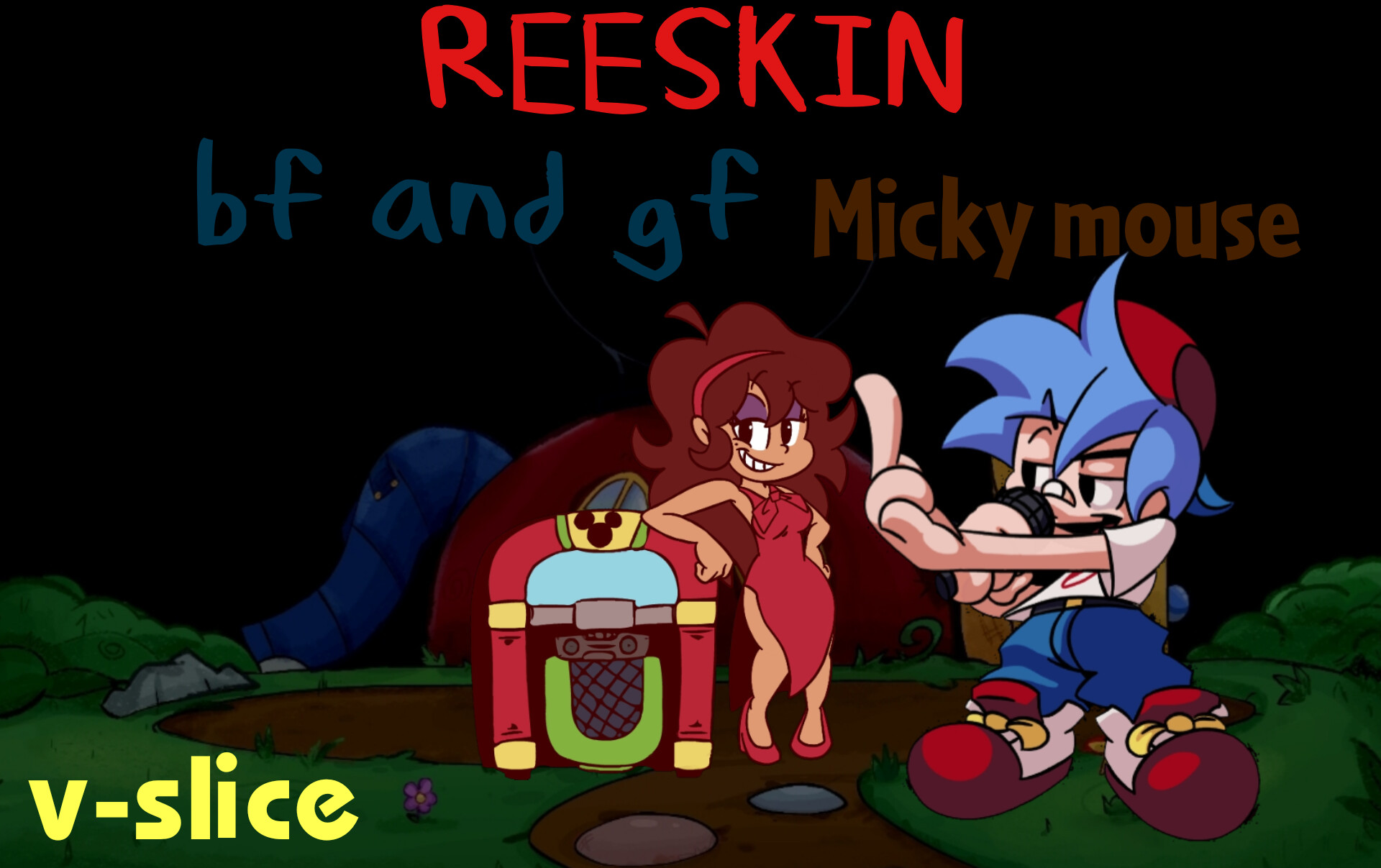 (REESKIN) BF AND GF VS MICKY MOUSE