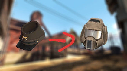 Doomguy helmet and armor over soldier cosmetic