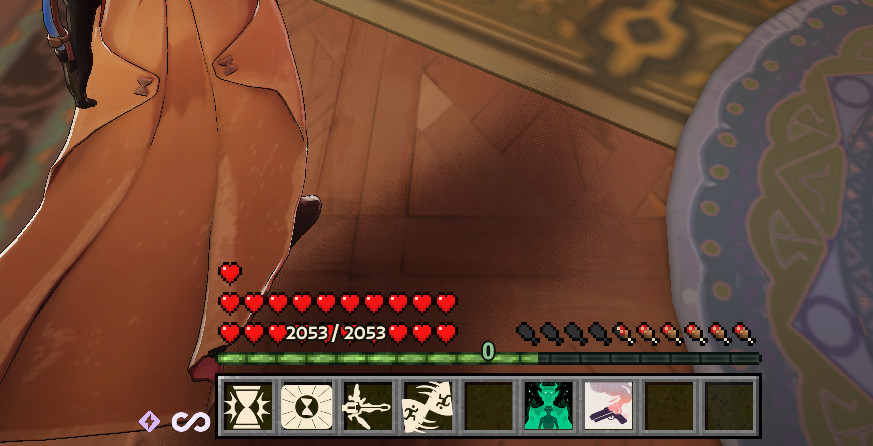 [WIP] minecraft UI bottom HP bar screenshot