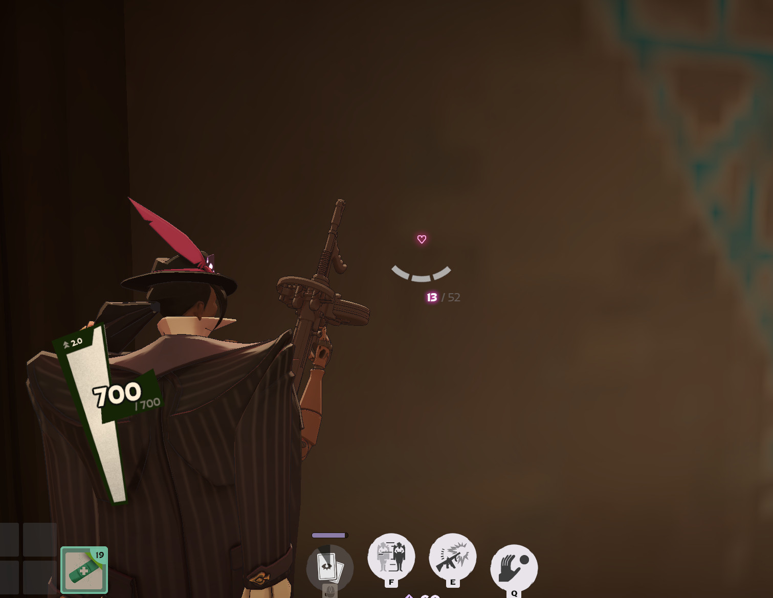 Heart Crosshair and Pink Theme HUD screenshot