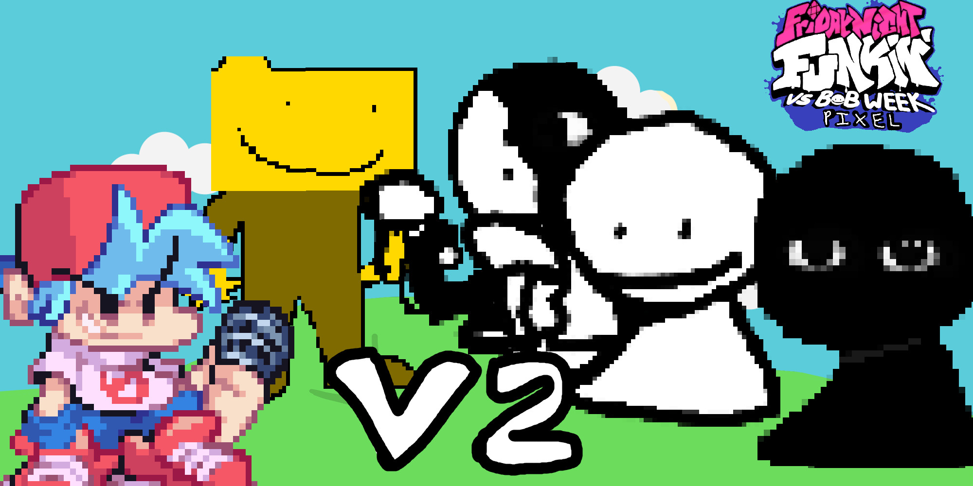 [MOBILE + V2] FNF: Vs Bob Pixel Remix!