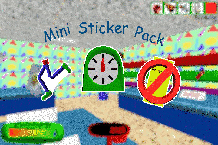 (0.13.X) Mini Sticker Pack Mod for Baldi's Basics | Baldi Mods