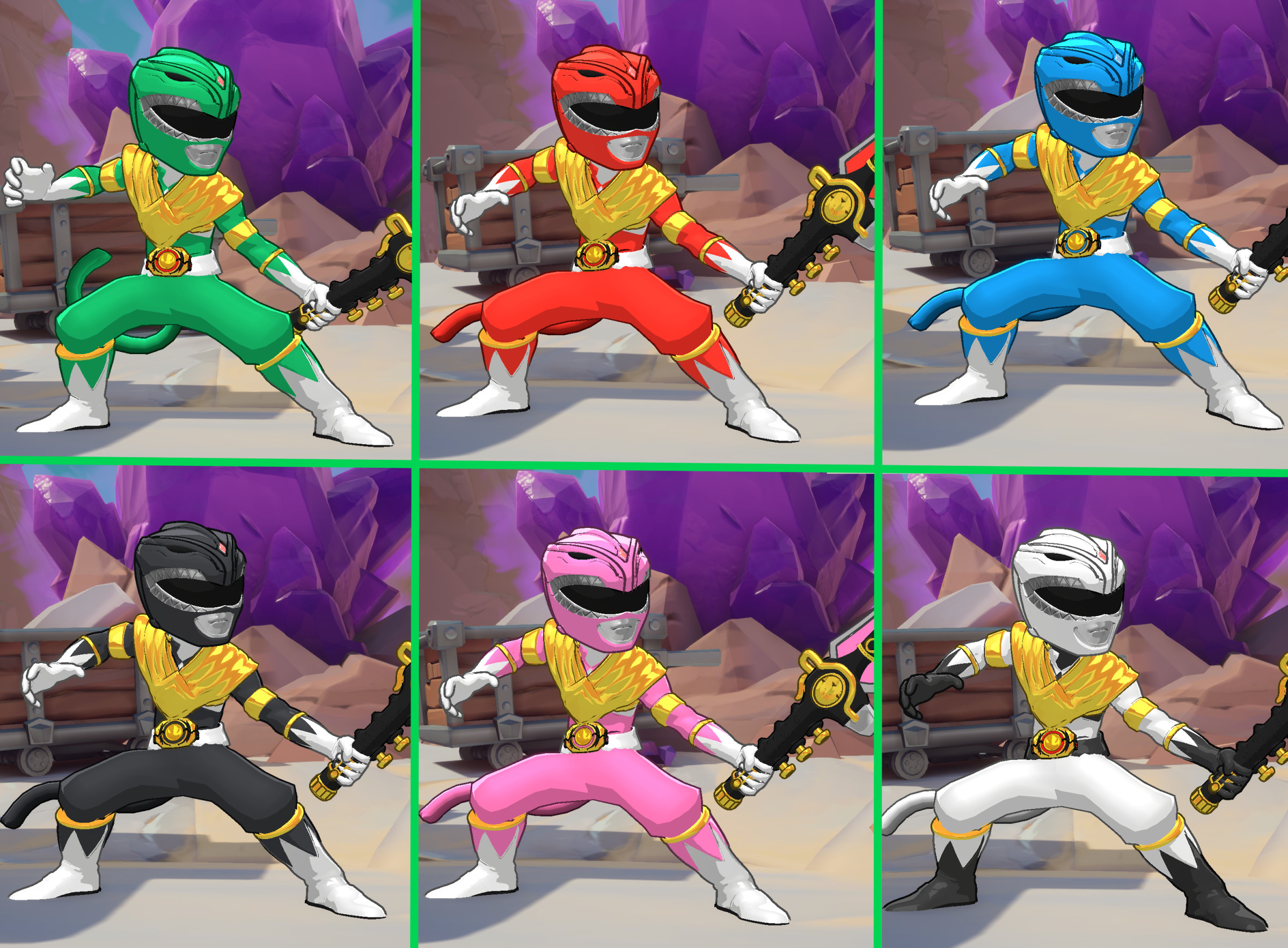 Power Rangers Rival Rangers Mighty Morphin Rival Rangers Mod for Rivals of Aether II | ROA2 Mods