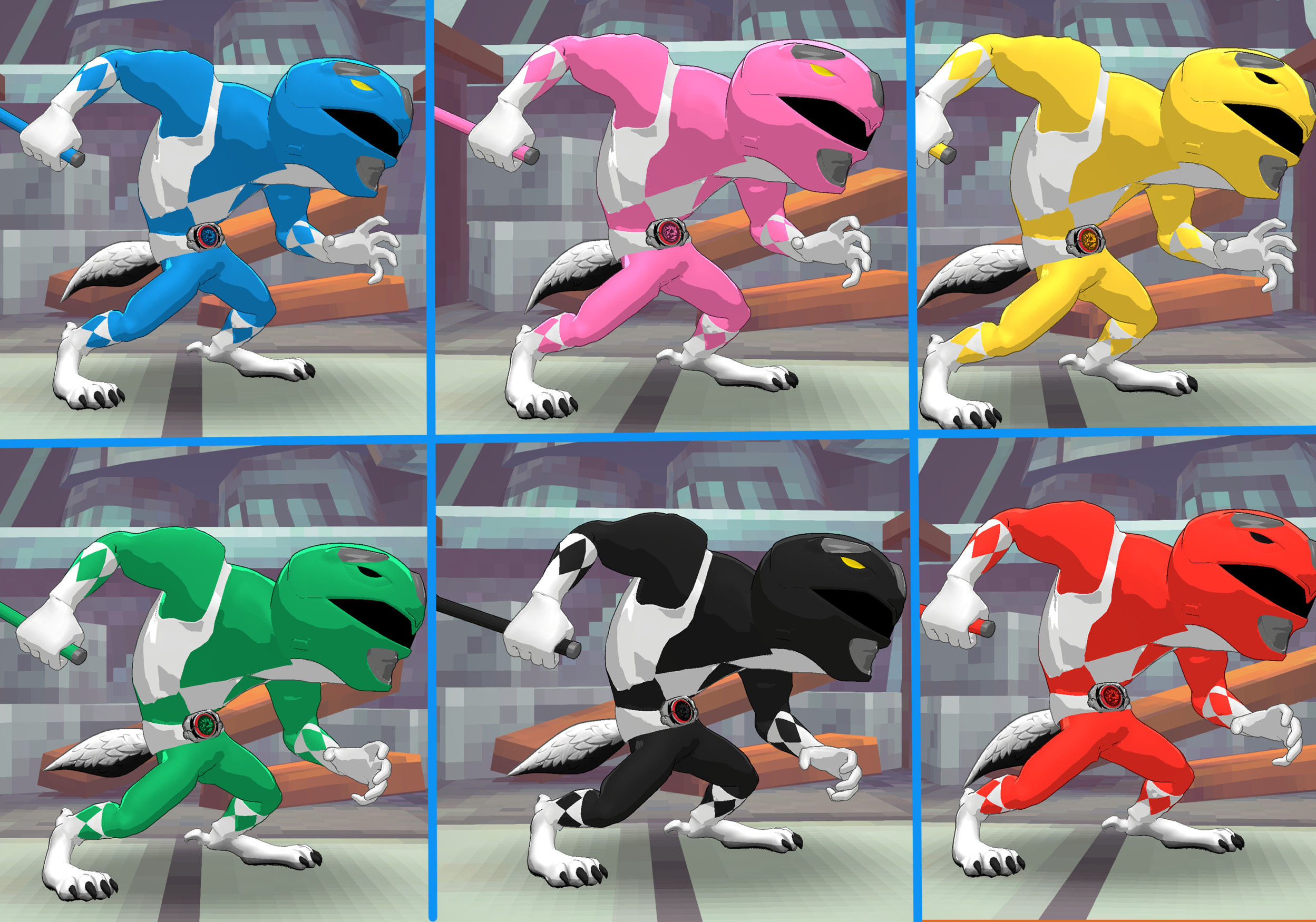Mighty Morphin Rival Rangers Mod for Rivals of Aether II | ROA2 Mods