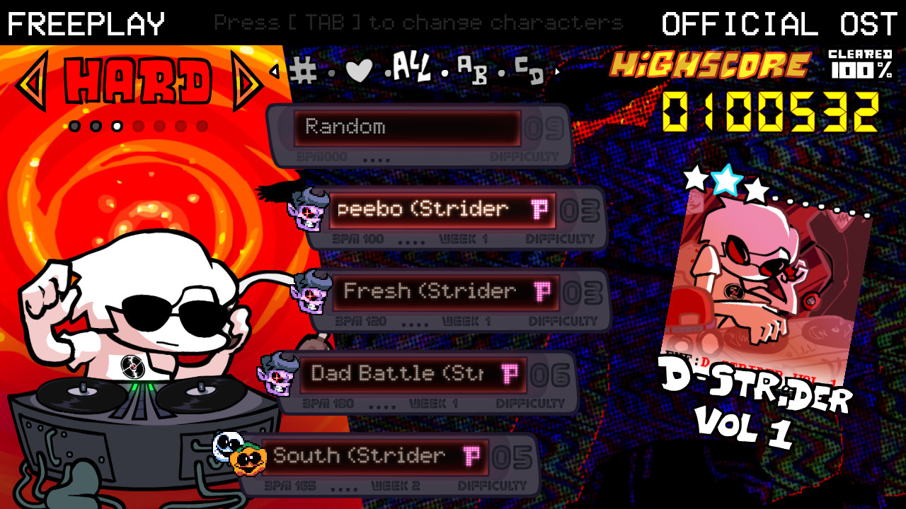 D-STRIDER + Strider Mixes Mod for Friday Night Funkin' | FNF Mods