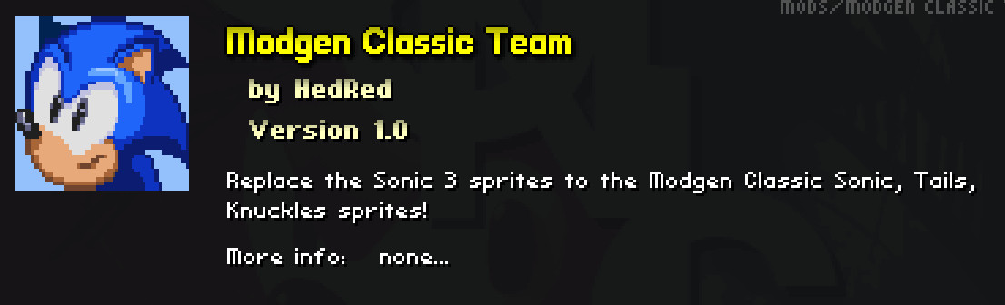 Modgen Classic Team! [REMAKE] Mod for Sonic 3 A.I.R. | S3AIR Mods