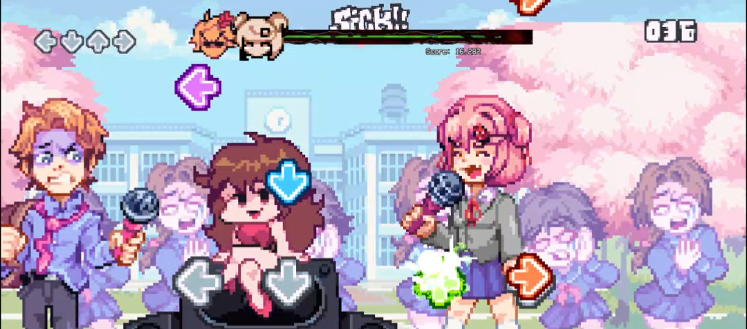 Pixel natsuki over pixel bf