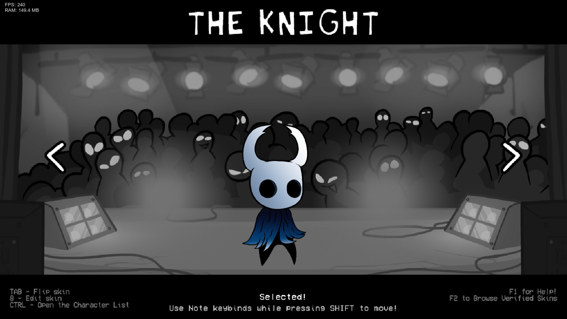 Hollow Knight skin for Psych Engine Online