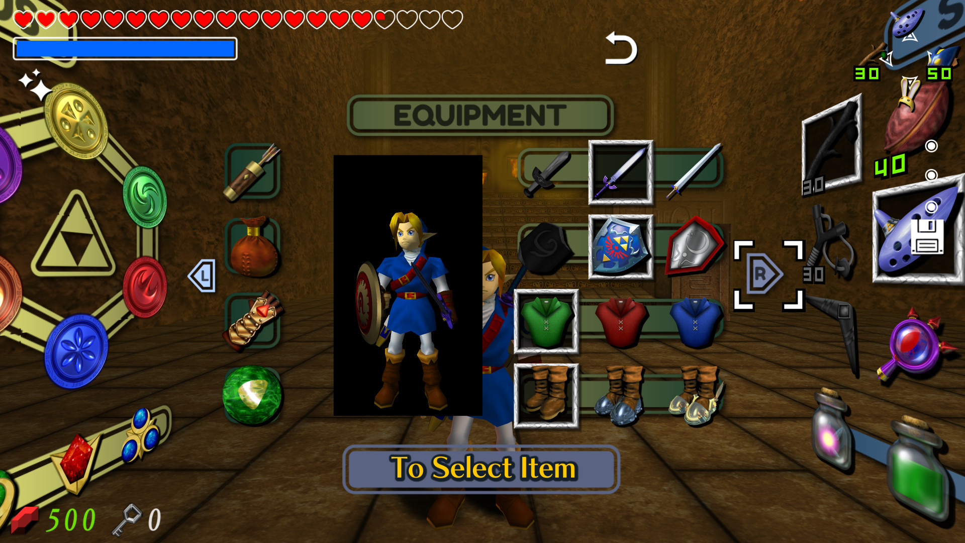 Minimal Pause Menus Mod for Ship of Harkinian (Ocarina of Time PC Port ...