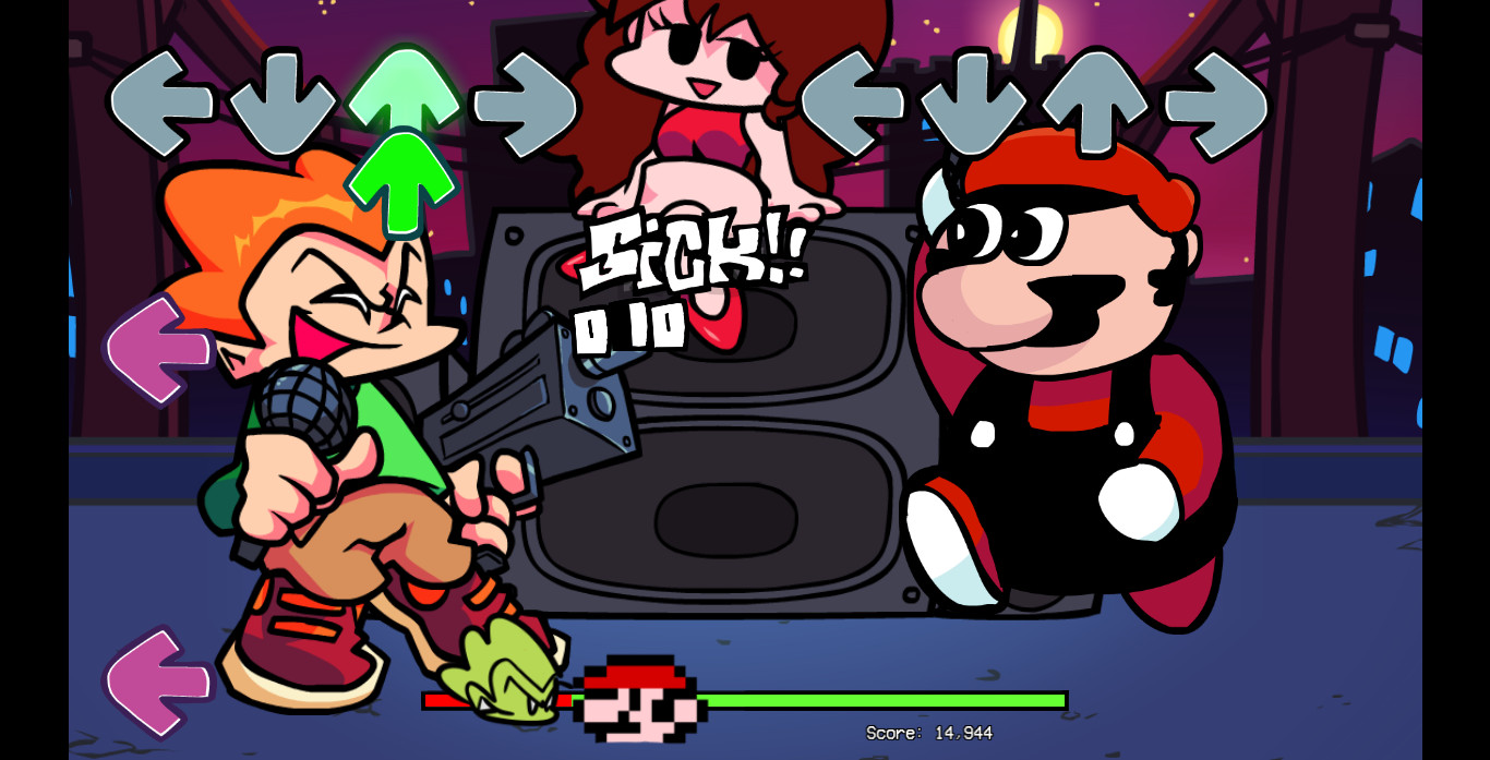 Jumbo Mario over Boyfriend