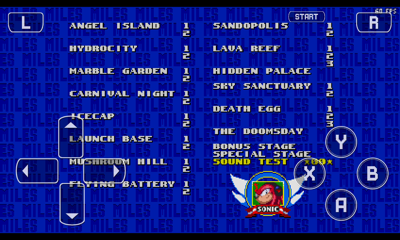 Mobile Select Level Mobile level select sprites improvements Mod for Sonic 3 A.I.R. | S3AIR ...