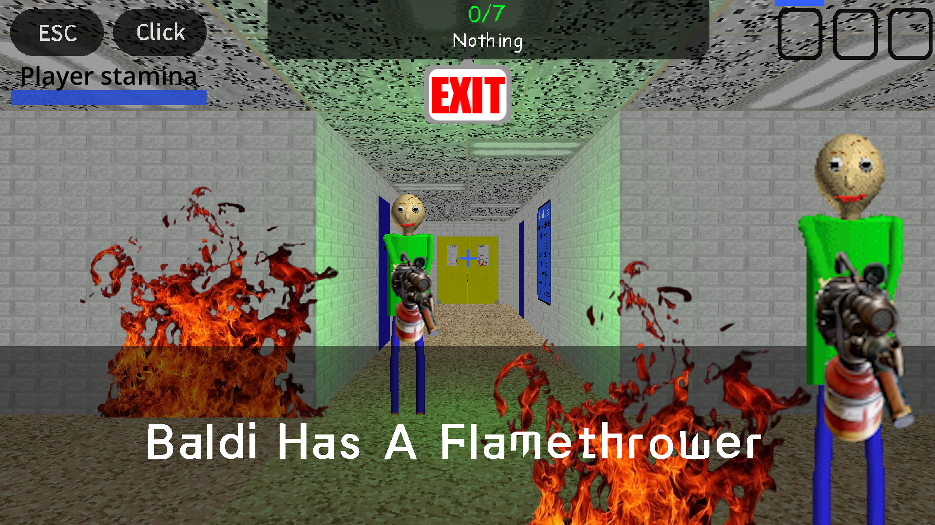 Baldi Basic Fire Baldi Has A Flamethrower! | Rework Mod for Baldi's Basics | Baldi Mods